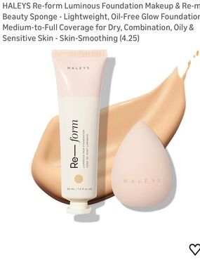 HALEYS Re-form Luminous Foundation Makeup Combination Skin - Smoothing (4.25)